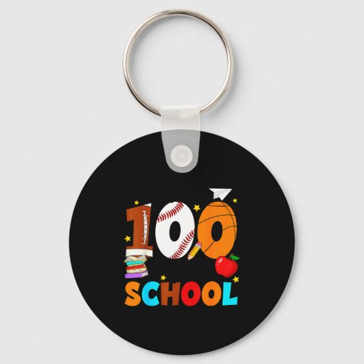 100 Days Of School For Teacher Kids Boys Girls 100 Schlüsselanhänger (Vorderseite)