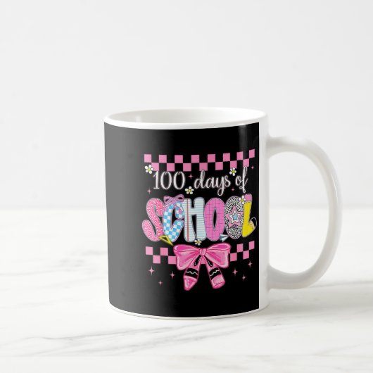 100 Days Of School Fun Milestone Clroom Kids Kaffeetasse (Rechts)