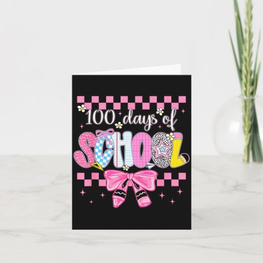 100 Days Of School Fun Milestone Clroom Kids Karte (Vorderseite)