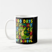 100 Days Of School Funny Dinosaur T-rex Boy Girl T Kaffeetasse (Links)
