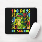 100 Days Of School Funny Dinosaur T-rex Boy Girl T Mousepad (Mit Mouse)