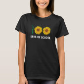100 Days Of School Funny Flower Floral Yellow Sunf T-Shirt (Vorderseite)
