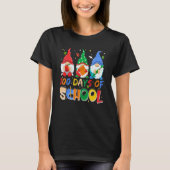 100 Days Of School Funny Gnome Virtual Learning Te T-Shirt (Vorderseite)