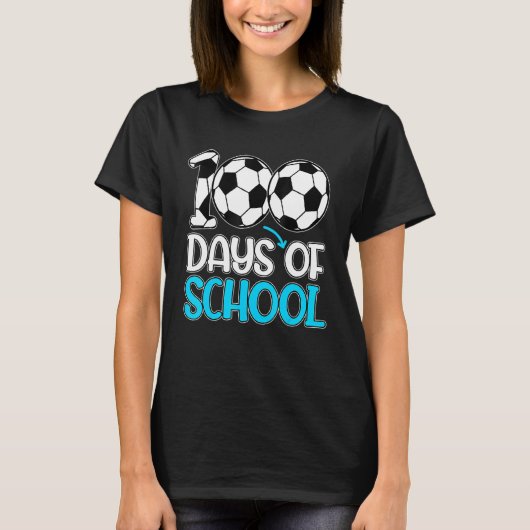 100 Days Of School Gifts 100th Day Soccer Teacher  T-Shirt (Vorderseite)