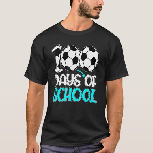 100 Days Of School Gifts 100th Day Soccer Teacher  T-Shirt (Vorderseite)