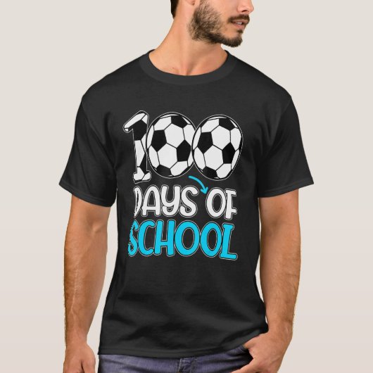 100 Days Of School Gifts 100th Day Soccer Teacher T-Shirt (Vorderseite)