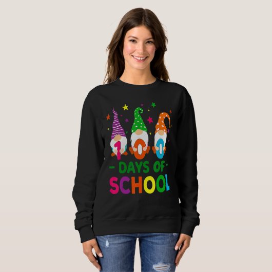 100 Days Of School Gnomes Teacher Kids 100th Day G Sweatshirt (Vorne ganz)