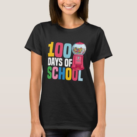 100 Days Of School Gumball Machine 100th Day Gumba T-Shirt (Vorderseite)