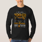 100 Days Of School High School Level Unlocked Vide T-Shirt (Vorderseite)
