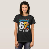 100 Days Of School I Survived 67 Days Of School Te T-Shirt (Vorne ganz)