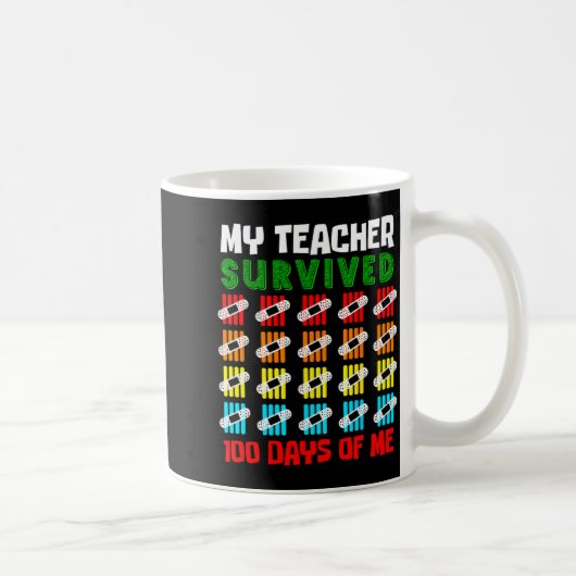 100 Days Of School Kids 100th Day Of School Costum Kaffeetasse (Rechts)