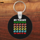 100 Days Of School Kids 100th Day Of School Costum Schlüsselanhänger (Vorderseite)