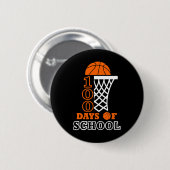 100 Days of School Kids Basketball 100th day Button (Vorne & Hinten)