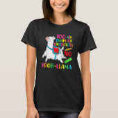 100 Days Of School Kindergarten No Prob Llama Teac T-Shirt (Vorderseite)