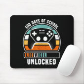 100 Days Of School Level Unlocked Funny Gamers Boy Mousepad (Mit Mouse)