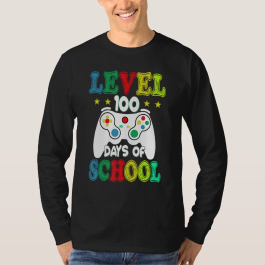 100 Days of School Level Unlocked Video Games Game T-Shirt (Vorderseite)
