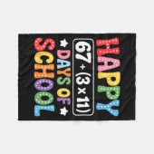 100 Days Of School Math Equation Groovy 67 Meme Te Fleecedecke (Vorderseite (Horizontal))