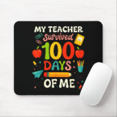 100 Days Of School My Teacher Survived 100 Days Of Mousepad (Mit Mouse)