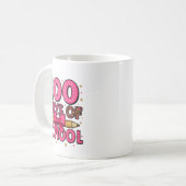 100 Days Of School Nk Coquette Bow Girls 100th Day Kaffeetasse (Vorderseite Links)