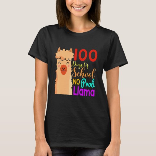 100 Days Of School No Prob Llama Costume Kids Gift T-Shirt (Vorderseite)