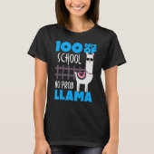 100 Days of School No Prob Llama Cute Student & Te T-Shirt (Vorderseite)