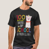 100 Days Of School No Prob-llama Funny Llama Teach T-Shirt (Vorderseite)
