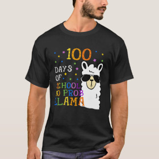 100 Days Of School No Prob llama Llama Teacher 100 T-Shirt