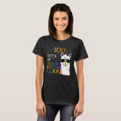 100 Days Of School No Prob llama Llama Teacher 100 T-Shirt (Vorne ganz)