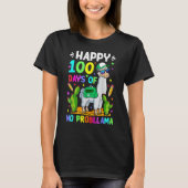 100 Days Of School No Prob Llama Llama Teacher 100 T-Shirt (Vorderseite)