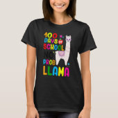 100 Days Of School No Prob-llama Llama Teacher 100 T-Shirt (Vorderseite)