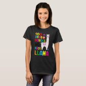 100 Days Of School No Prob-llama Llama Teacher 100 T-Shirt (Vorne ganz)