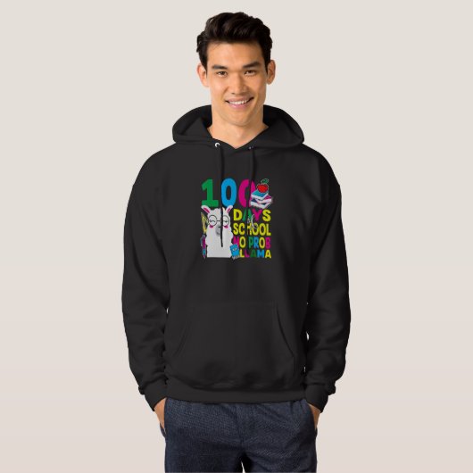100 Days Of School No Prob-llama Llama Teacher And Hoodie (Vorne ganz)