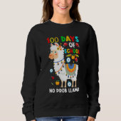 100 Days Of School No Prob-llama Llama Teacher And Sweatshirt (Vorderseite)