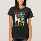 100 Days Of School No Prob-llama Llama Teacher And T-Shirt (Vorderseite)