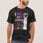 100 Days Of School No Prob Llama Llama Teacher Stu T-Shirt (Vorderseite)