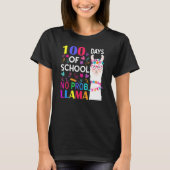 100 Days Of School No Prob Llama Llama Teacher Stu T-Shirt (Vorderseite)