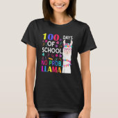 100 Days Of School No Prob Llama Llama Teacher Stu T-Shirt (Vorderseite)