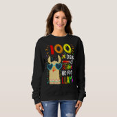 100 Days Of School No Prob Llama Lover Teacher Kid Sweatshirt (Vorne ganz)