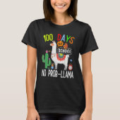 100 Days Of School No Prob Llama Lover Teacher Kid T-Shirt (Vorderseite)