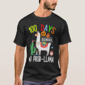 100 Days Of School No Prob Llama Lover Teacher Kid T-Shirt (Vorderseite)