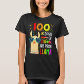 100 Days Of School No Prob Llama Lover Teacher Kid T-Shirt (Vorderseite)