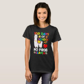 100 Days Of School No Prob Llama Teacher 100th Day T-Shirt (Vorne ganz)