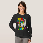 100 Days Of School No Problem Llama Girl 100th Day T-Shirt (Vorne ganz)