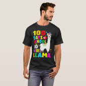 100 Days Of School No Problem Llama Girl 100th Day T-Shirt (Vorne ganz)