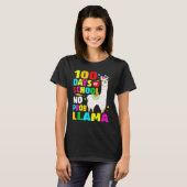 100 Days Of School No Problem Llama Girl 100th Day T-Shirt (Vorne ganz)