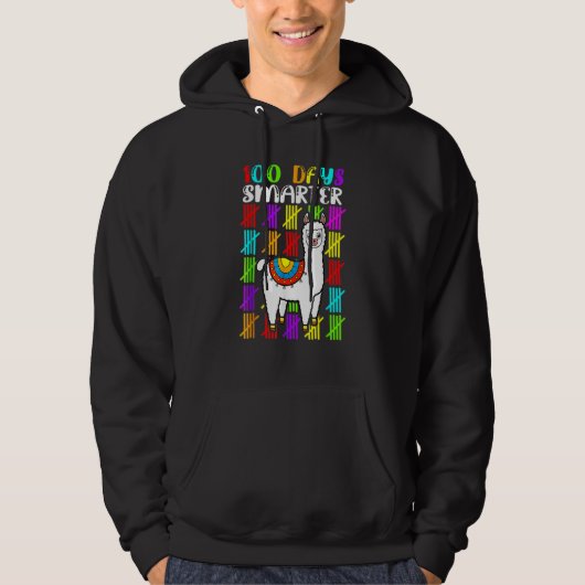 100 Days Of School No Problem Llama Kids 100th Day Hoodie (Vorderseite)