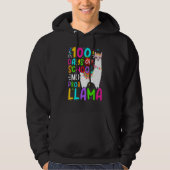 100 Days of School No Probllama Cute Llama 100th D Hoodie (Vorderseite)