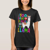 100 Days of School No Probllama Cute Llama 100th D T-Shirt (Vorderseite)