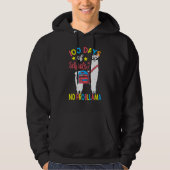 100 Days of School No Probllama Llama 100th Day Of Hoodie (Vorderseite)