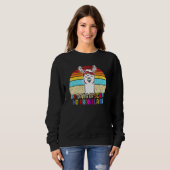 100 Days of School No Probllama Llama 100th Day Te Sweatshirt (Vorne ganz)